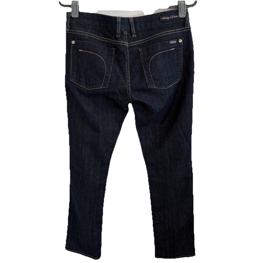 Fidelity Denim Womens 30x31 Houston Viper Dark Wash Stretch Jeans USA Artisan EU - Picture 7 of 16